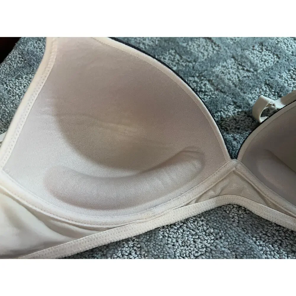 36B Warner's Bra Wirefree Push-Up T-Shirt Wireless Comfort Lightly Lined Tan - Picture 2 of 6